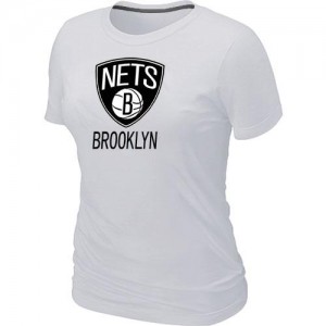 T-Shirts NBA Blanc Brooklyn Nets Big & Tall Femme