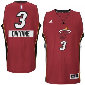 Maillot NBA Authentic Dwyane Wade #3 Miami Heat 2014-15 Christmas Day Rouge - Homme