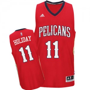 Maillot NBA Authentic Jrue Holiday #11 New Orleans Pelicans Alternate Rouge - Homme