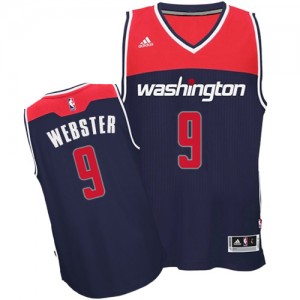 Maillot NBA Bleu marin Martell Webster #9 Washington Wizards Alternate Authentic Homme Adidas