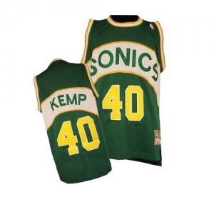 Oklahoma City Thunder #40 Adidas SuperSonics Throwback Vert Authentic Maillot d'équipe de NBA préférentiel - Shawn Kemp pour Homme