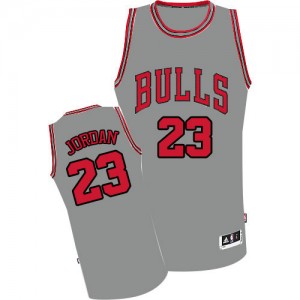 Maillot Authentic Chicago Bulls NBA Gris - #23 Michael Jordan - Homme