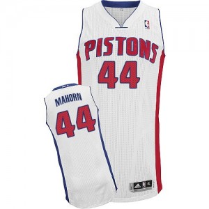 Detroit Pistons Rick Mahorn #44 Home Authentic Maillot d'équipe de NBA - Blanc pour Homme