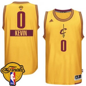 Maillot NBA Or Kevin Love #0 Cleveland Cavaliers 2014-15 Christmas Day 2015 The Finals Patch Swingman Homme Adidas