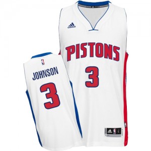 Maillot NBA Swingman Stanley Johnson #3 Detroit Pistons Home Blanc - Homme