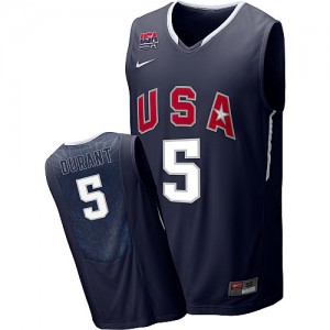 Maillots de basket Authentic Team USA NBA 2010 World Blanc - #5 Kevin Durant - Homme