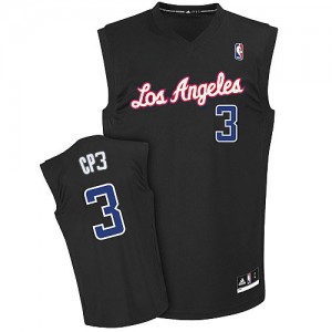 Maillot NBA Los Angeles Clippers #3 Chris Paul Noir Adidas Authentic CP3 Fashion - Homme