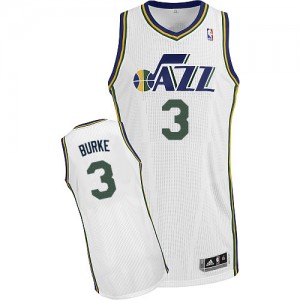 Maillot NBA Authentic Trey Burke #3 Utah Jazz Home Blanc - Homme