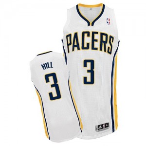Maillot Authentic Indiana Pacers NBA Home Blanc - #3 George Hill - Homme