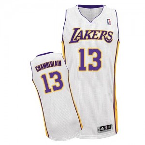 Los Angeles Lakers Wilt Chamberlain #13 Alternate Authentic Maillot d'équipe de NBA - Blanc pour Homme