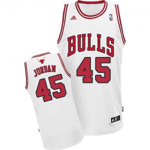 Maillot Adidas Blanc Home Swingman Chicago Bulls - Michael Jordan #45 - Homme