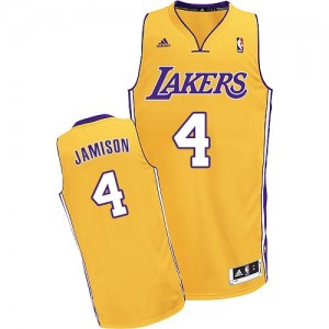 Los Angeles Lakers #4 Adidas Home Or Swingman Maillot d'équipe de NBA sortie magasin - Byron Scott pour Homme