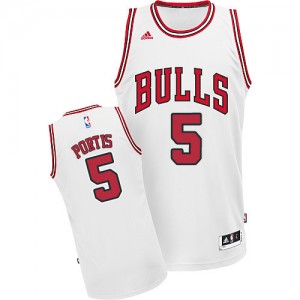 Maillot Swingman Chicago Bulls NBA Home Blanc - #5 Bobby Portis - Homme