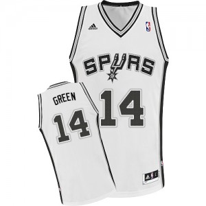 San Antonio Spurs Danny Green #14 Home Swingman Maillot d'équipe de NBA - Blanc pour Homme