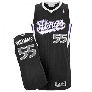 Maillot NBA Sacramento Kings #55 Jason Williams Noir Adidas Authentic Alternate - Homme