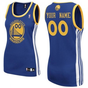 Maillot NBA Golden State Warriors Personnalisé Authentic Bleu royal Adidas Road - Femme