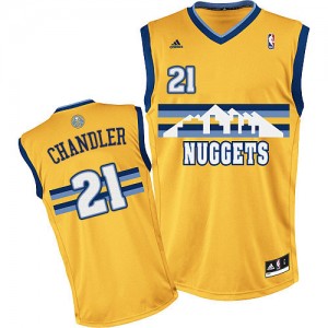 Denver Nuggets Wilson Chandler #21 Alternate Swingman Maillot d'équipe de NBA - Or pour Homme