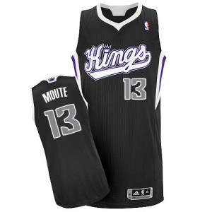 Sacramento Kings #13 Adidas Alternate Noir Authentic Maillot d'équipe de NBA pas cher - Luc Mbah a Moute pour Enfants