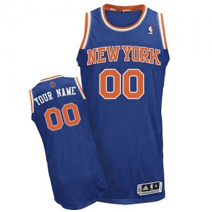 Maillot NBA New York Knicks Personnalisé Authentic Bleu royal Adidas Road - Homme