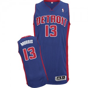 Maillot Authentic Detroit Pistons NBA Road Bleu royal - #13 Marcus Morris - Homme