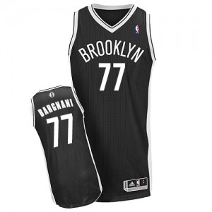 Brooklyn Nets Andrea Bargnani #77 Road Authentic Maillot d'équipe de NBA - Noir pour Homme