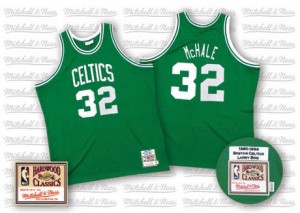 Boston Celtics Mitchell and Ness Kevin Mchale #32 Throwback Authentic Maillot d'équipe de NBA - Vert pour Homme