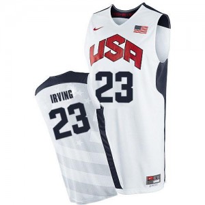 Maillots de basket Authentic Team USA NBA 2012 Olympics Blanc - #23 Kyrie Irving - Homme
