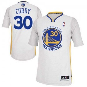 Maillot NBA Golden State Warriors #30 Stephen Curry Blanc Adidas Authentic Alternate - Femme
