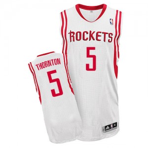 Houston Rockets #5 Adidas Home Blanc Authentic Maillot d'équipe de NBA Discount - Marcus Thornton pour Homme