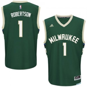 Milwaukee Bucks #1 Adidas Road Vert Swingman Maillot d'équipe de NBA à vendre - Oscar Robertson pour Homme