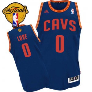 Maillot NBA Bleu clair Kevin Love #0 Cleveland Cavaliers Revolution 30 2015 The Finals Patch Swingman Homme Adidas