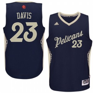 Maillot NBA Bleu marin Anthony Davis #23 New Orleans Pelicans 2015-16 Christmas Day Authentic Homme Adidas