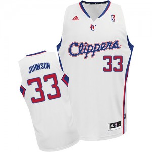 Maillot NBA Los Angeles Clippers #33 Wesley Johnson Blanc Adidas Swingman Home - Homme