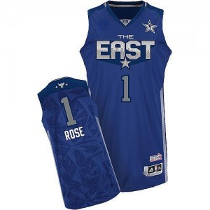 Maillot Authentic Chicago Bulls NBA 2011 All Star Bleu - #1 Derrick Rose - Homme