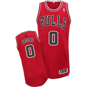 Maillot NBA Chicago Bulls #0 Aaron Brooks Rouge Adidas Authentic Road - Homme
