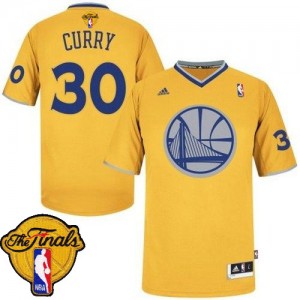 Maillot Adidas Or 2013 Christmas Day 2015 The Finals Patch Swingman Golden State Warriors - Stephen Curry #30 - Homme