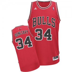 Chicago Bulls Mike Dunleavy #34 Road Swingman Maillot d'équipe de NBA - Rouge pour Homme
