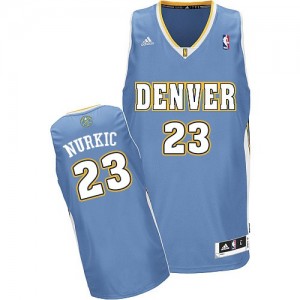Denver Nuggets #23 Adidas Road Bleu clair Swingman Maillot d'équipe de NBA Peu co?teux - Jusuf Nurkic pour Homme