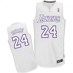 Maillot NBA Authentic Kobe Bryant #24 Los Angeles Lakers Big Color Fashion Blanc - Homme