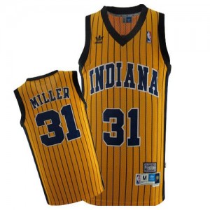 Maillot NBA Indiana Pacers #31 Reggie Miller Or Mitchell and Ness Authentic Throwback - Homme