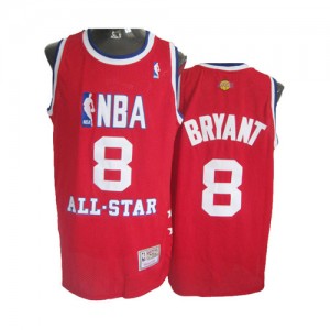 Maillot Mitchell and Ness Rouge Throwback 2003 All Star Authentic Los Angeles Lakers - Kobe Bryant #8 - Homme