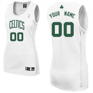 Maillot NBA Blanc Authentic Personnalisé Boston Celtics Home Femme Adidas
