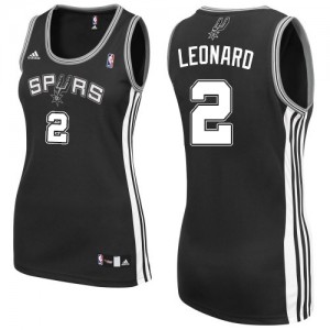 San Antonio Spurs #2 Adidas Road Noir Swingman Maillot d'équipe de NBA magasin d'usine - Kawhi Leonard pour Femme