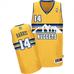 Maillot NBA Denver Nuggets #14 Gary Harris Or Adidas Authentic Alternate - Homme