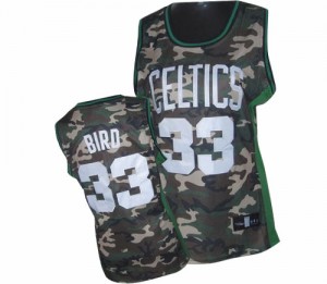 Maillot Authentic Boston Celtics NBA Stealth Collection Camo - #33 Larry Bird - Femme