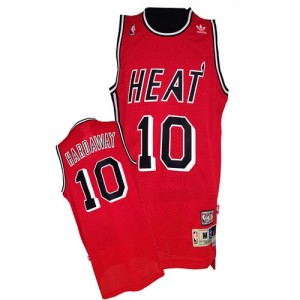 Maillot NBA Miami Heat #10 Tim Hardaway Rouge Adidas Swingman Throwback Finals Patch - Homme