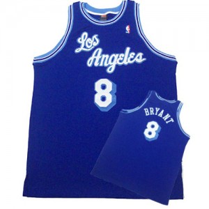 Maillot NBA Bleu Kobe Bryant #8 Los Angeles Lakers Throwback Swingman Homme Nike