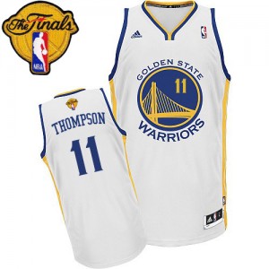 Maillot NBA Swingman Klay Thompson #11 Golden State Warriors Home 2015 The Finals Patch Blanc - Enfants