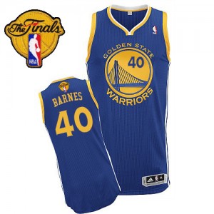 Maillot Authentic Golden State Warriors NBA Road 2015 The Finals Patch Bleu royal - #40 Harrison Barnes - Homme