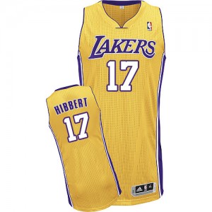 Maillot NBA Authentic Roy Hibbert #17 Los Angeles Lakers Home Or - Enfants